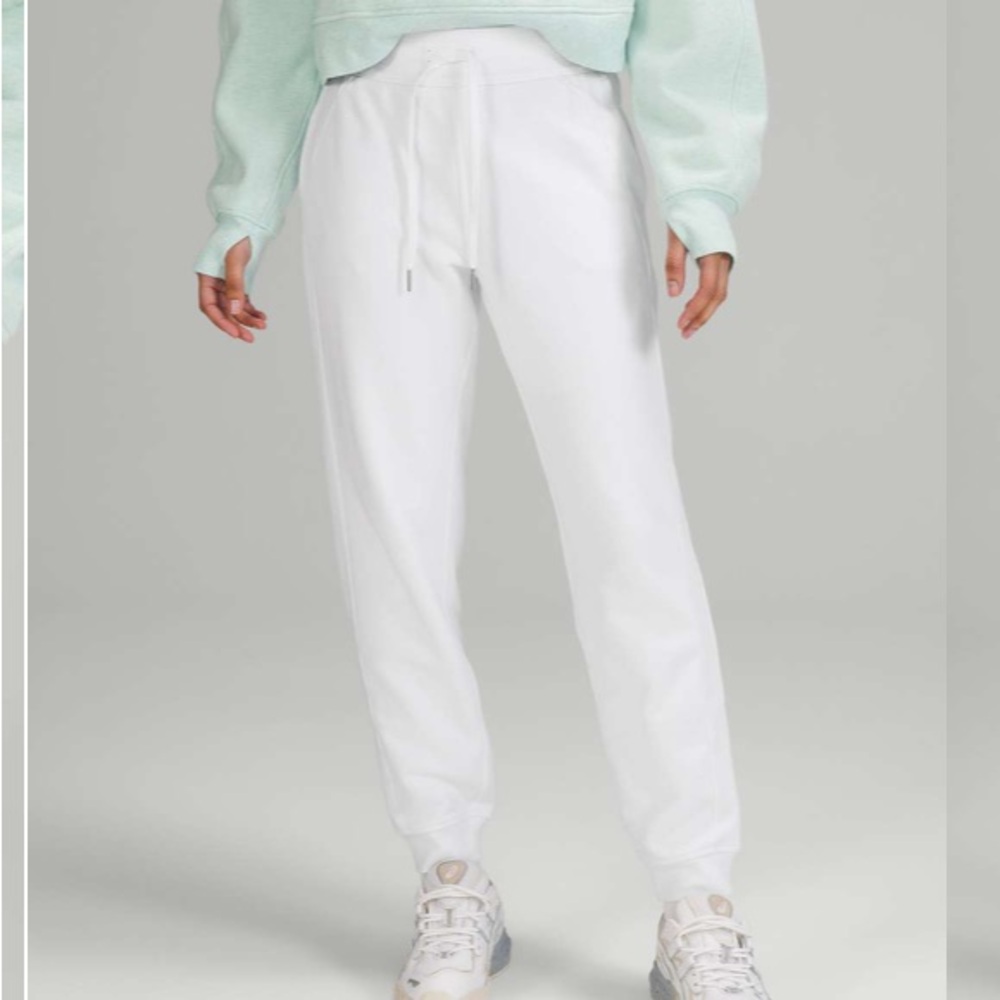 Lululemon Scuba High-Rise White French Terry Jogger Size 4